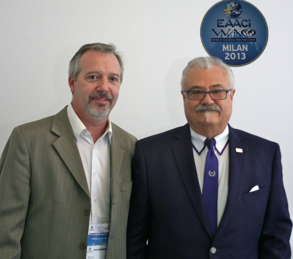 Congresso mundial de alergia Milão, Italia, junho 2013 Dr. Raul participou de um talk com o presidente do Congresso, Professor Canonica