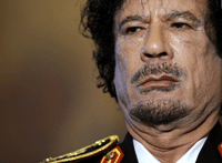 o ditador líbico Muamar Kadafi